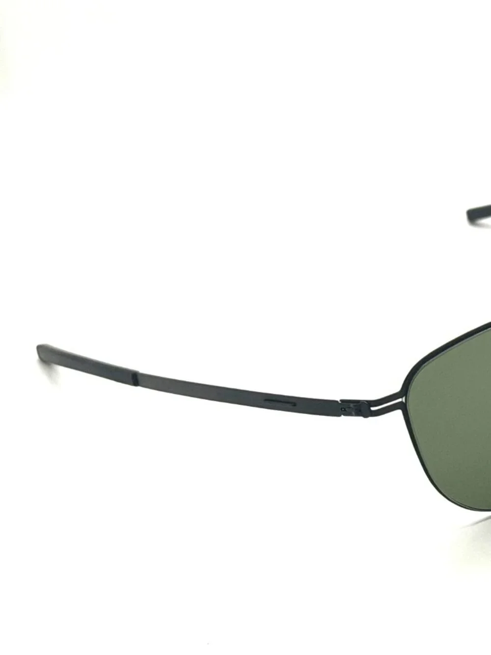 IC! BERLIN PALI-BLACK/GREEN TINTED UNISEX SUNGLASSES 55MM 16 145